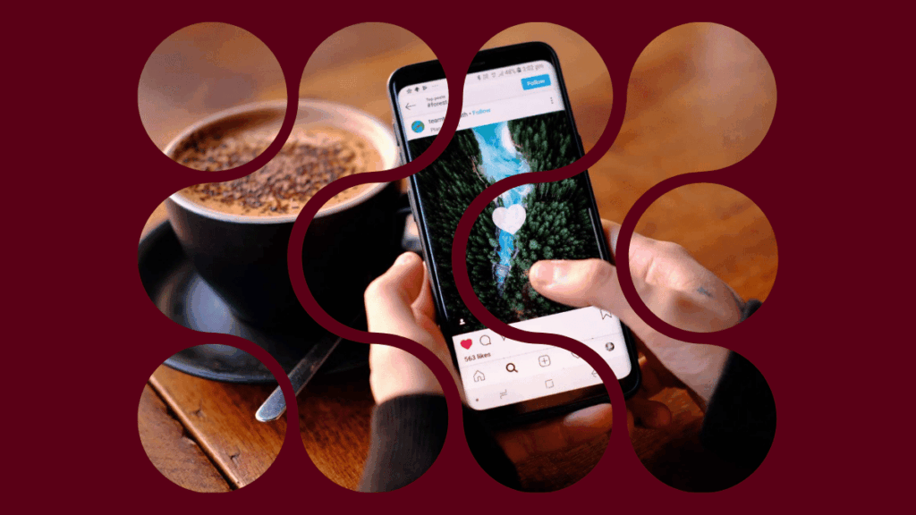 Smartphone mit Social-Media-Posts und Reels – regelmäßiges Posten für mehr Reichweite